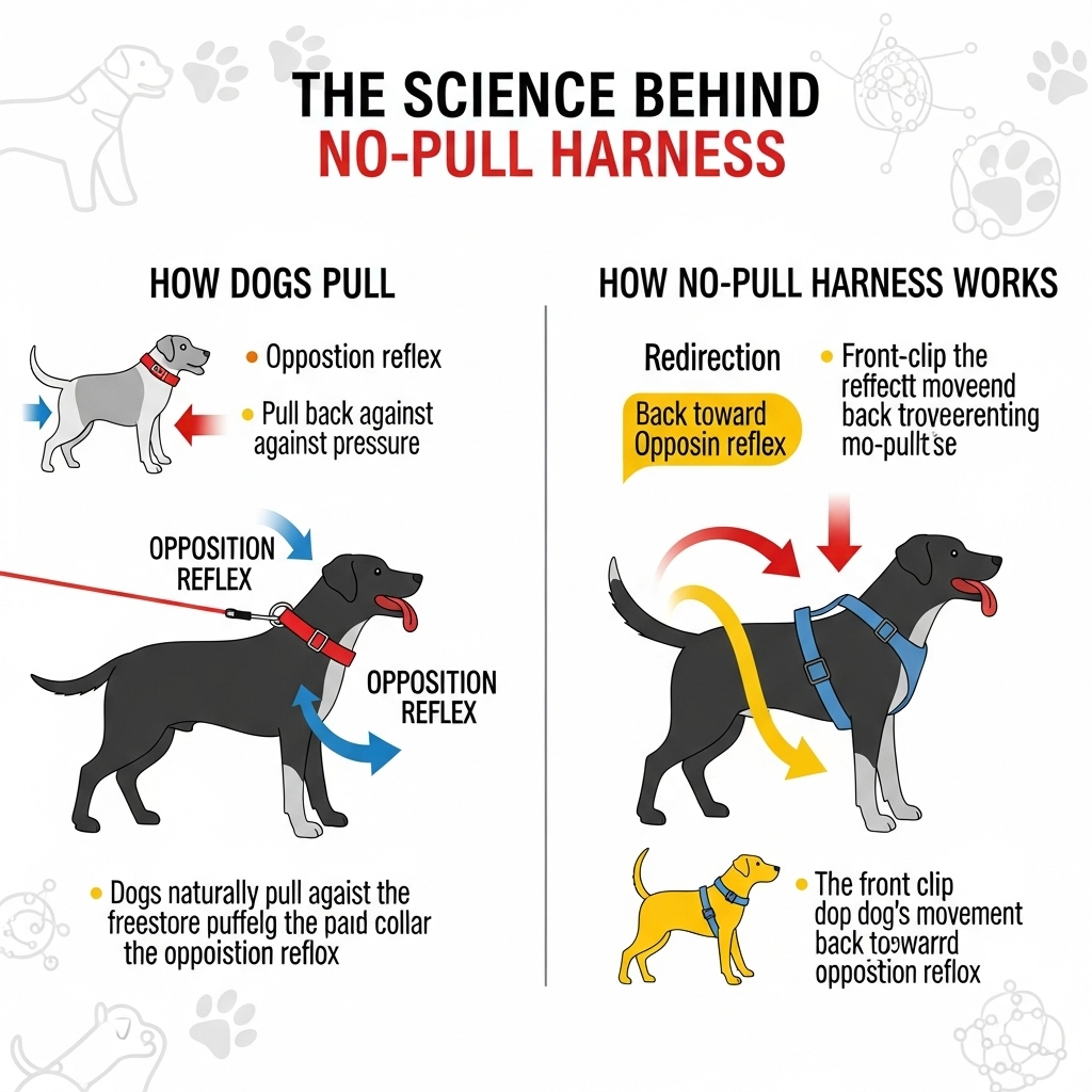 infographic illustrating the opposition reflex in dogs